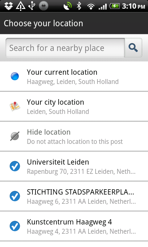 Curated location database
